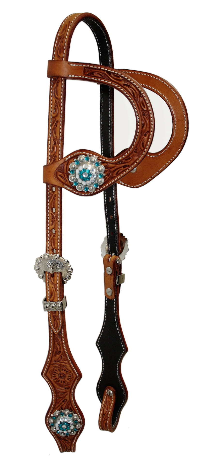 Zweiohr Kopfstück SN Turquoise Flower