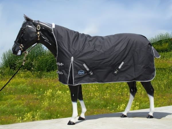 Tough Horse Regen-Winterdecke Half Neck schwarz 1200D 300g