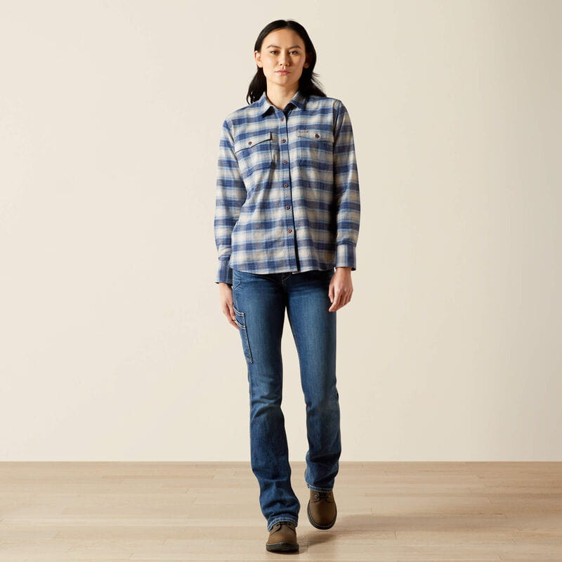 Ariat Womens Rebar Flannel DuraStretch Work Shirt 