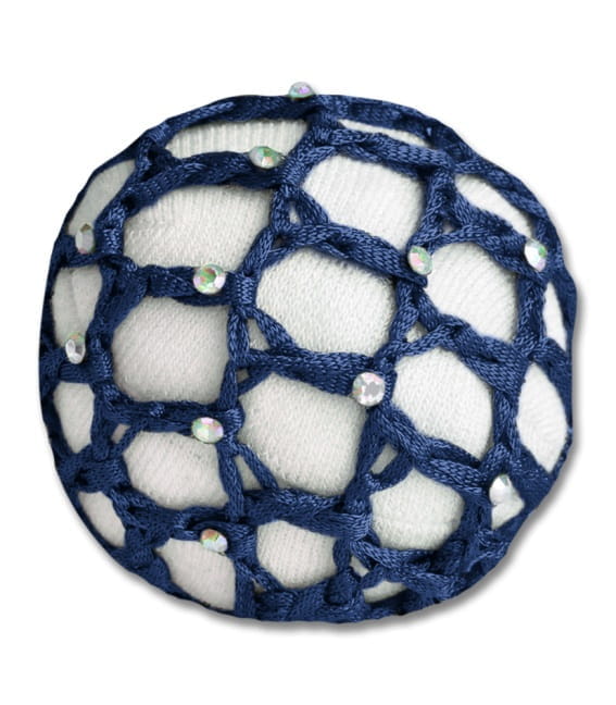 Haarnetz Strass navy