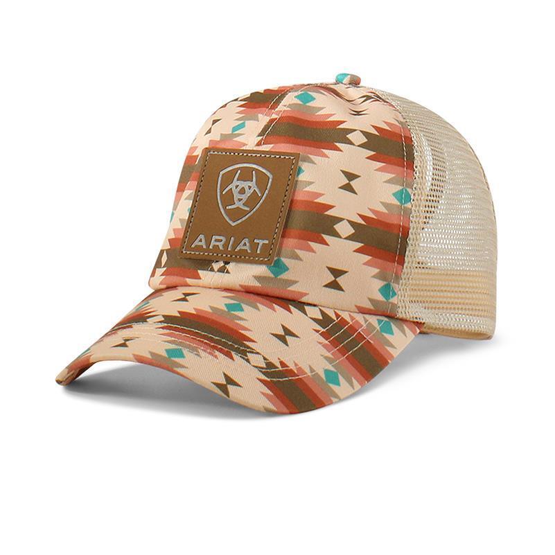 Ariat Womens Aztec Print Logo Cap pink