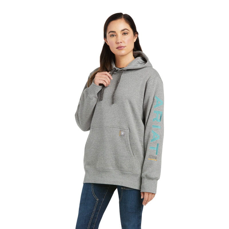 Ariat Womens Rebar Graphic Hoodie heather grey