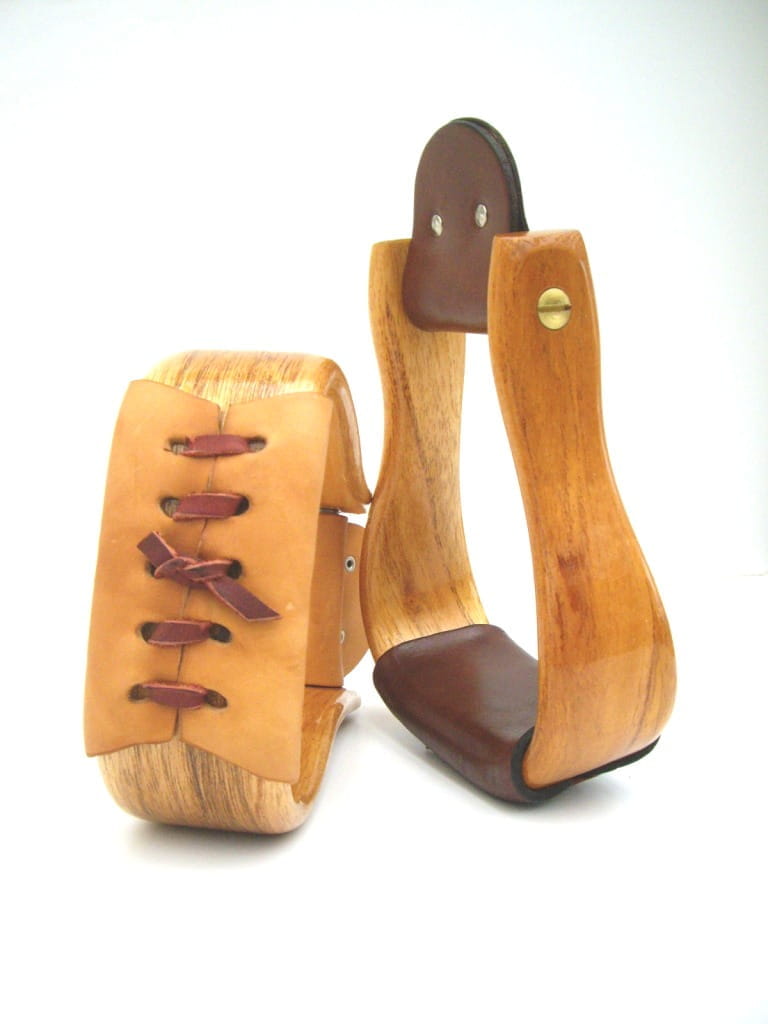 Double CC gebogen Deluxe Holzsteigbügel - Lackiert -