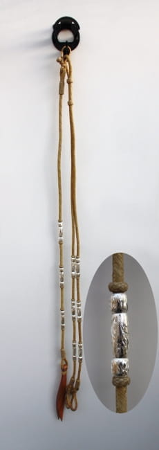 Schwere Silver Rawhide Romal Reins-Für die einhändige Zügelführung