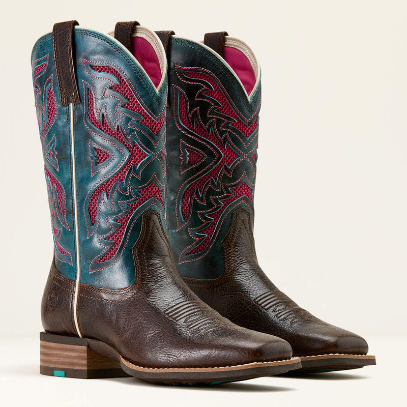 Ariat Womens San Angelo VentTEK 360 Wide Square Toe Western Boot