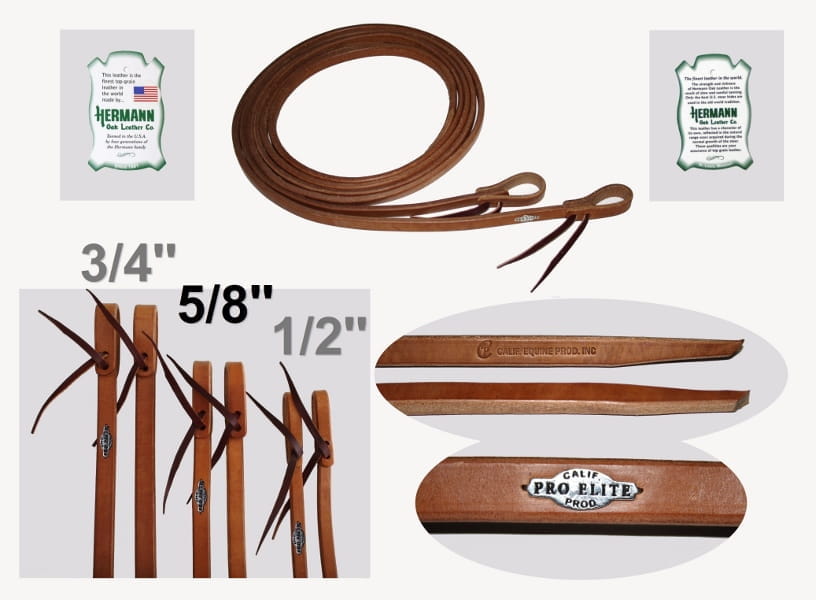 California Pro Elite Series High Premium Harness Reins 16mm