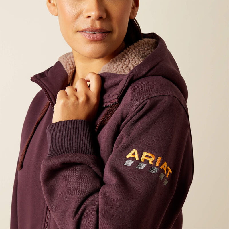 Ariat Womens Rebar All-Weather Sherpa Full Zip Hoodie
