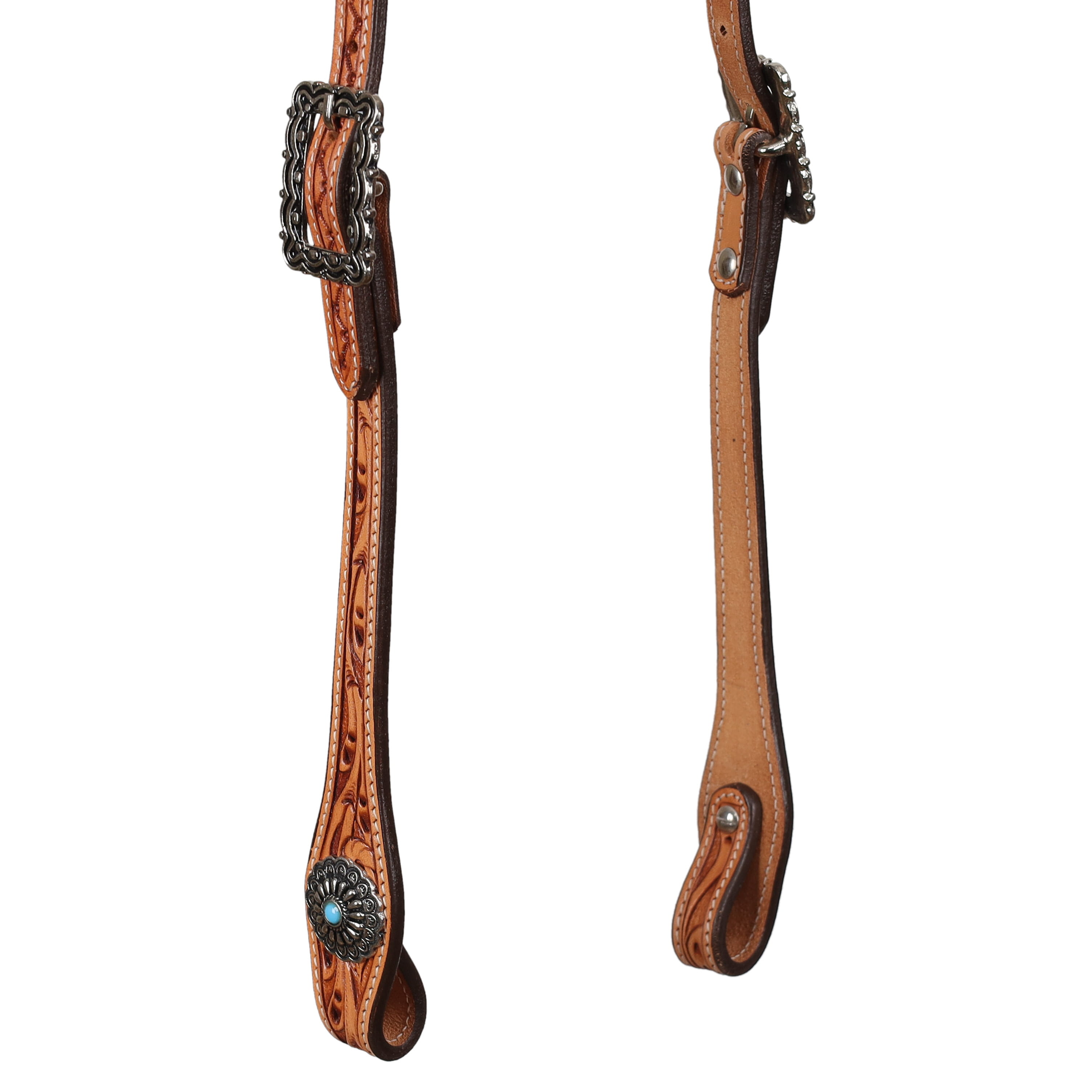 Showman Western Pearl Argentina Cow Leather One Ear Headstall